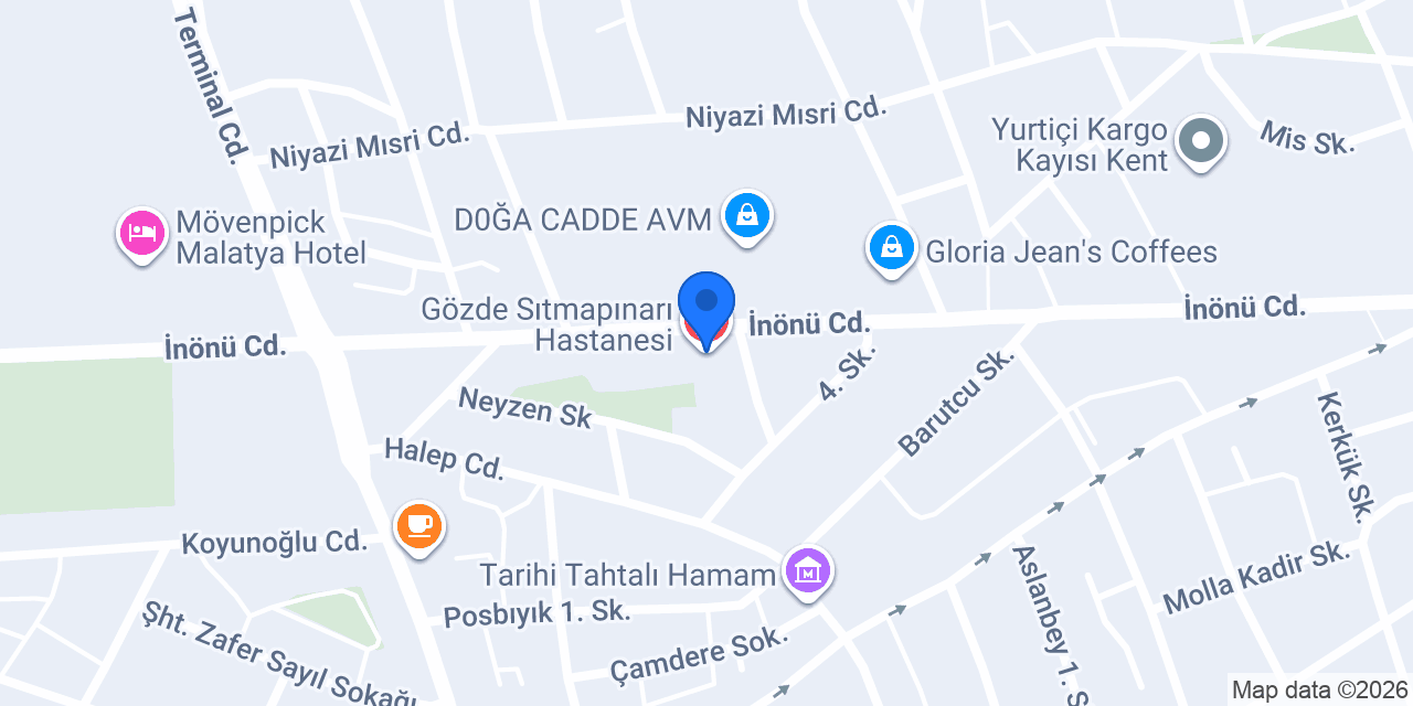 Gözde Sıtmapınarı Hastanesi konumu