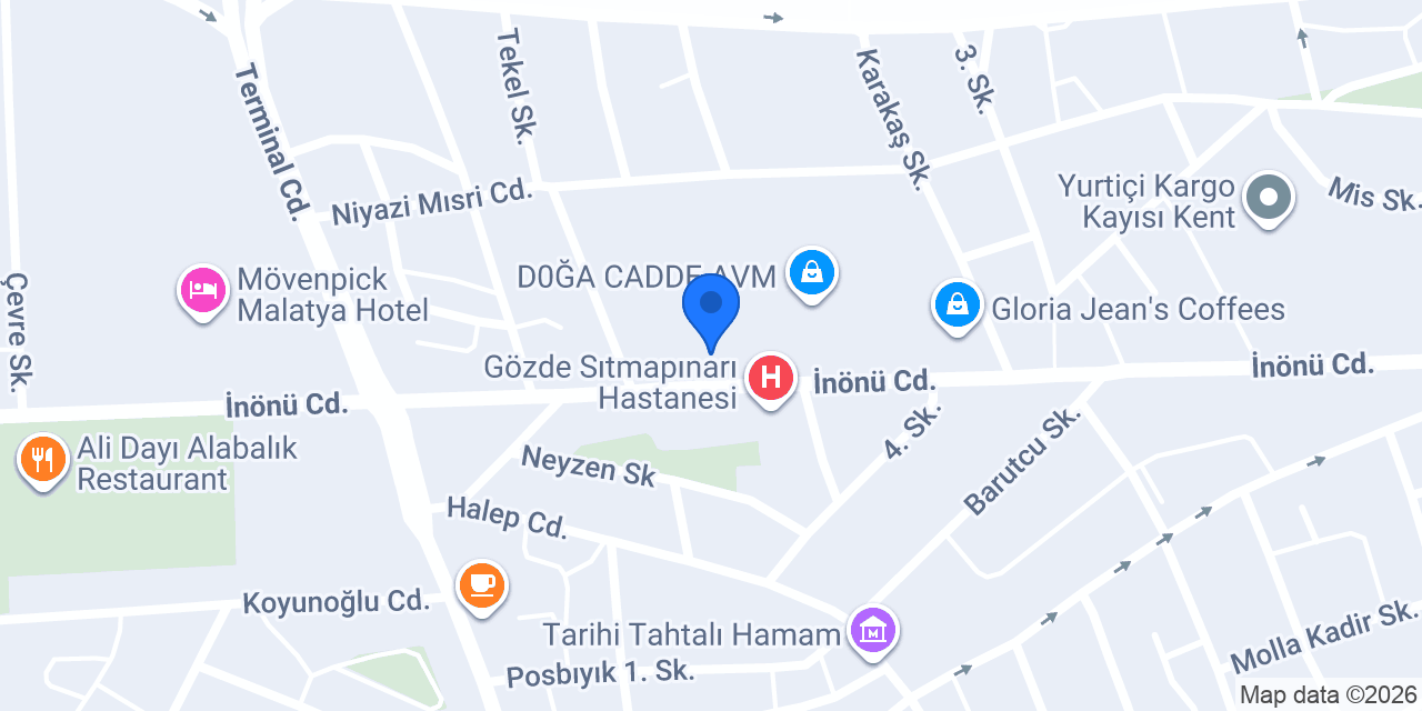 Gökdent Doğa Cadde konumu