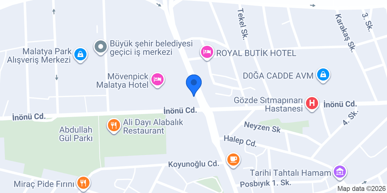 Bursa Kebap Evi Malatya konumu