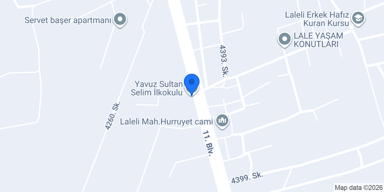 Yavuz Sultan Selim İlkokulu konumu