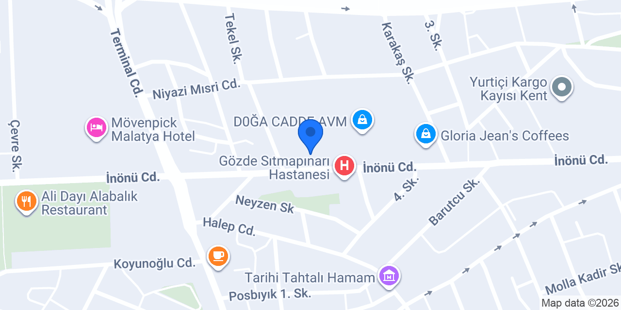 Vakıf Katılım Malatya Şubesi konumu