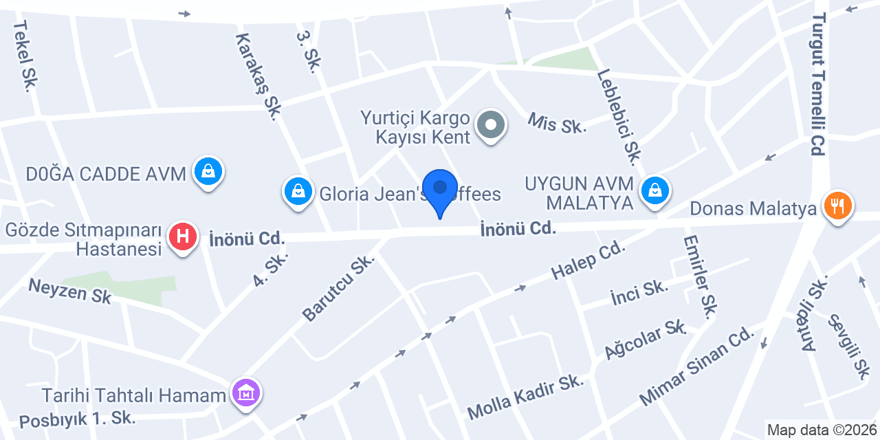 Malatya Tokyo Hotel konumu