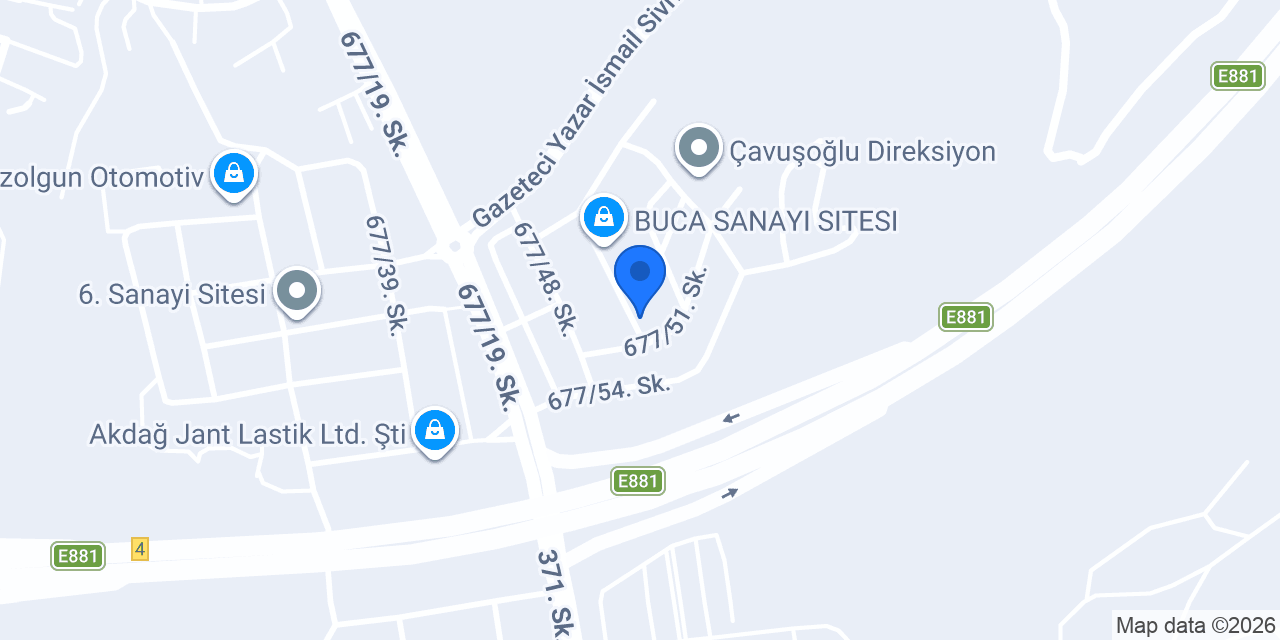 Kılıç Otomotiv konumu