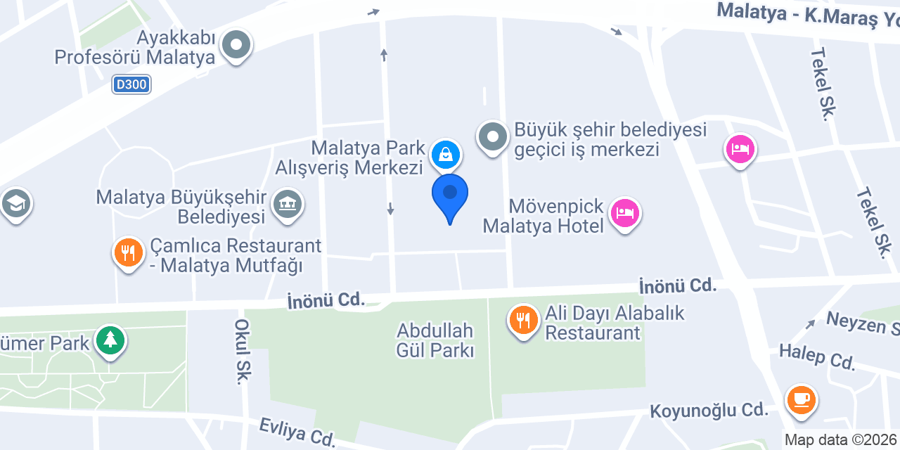 Hosh Waffle - Malatya Park AVM konumu