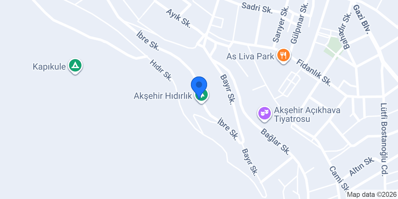 Akşehir Belediyesi Hıdırlık sofrası konumu