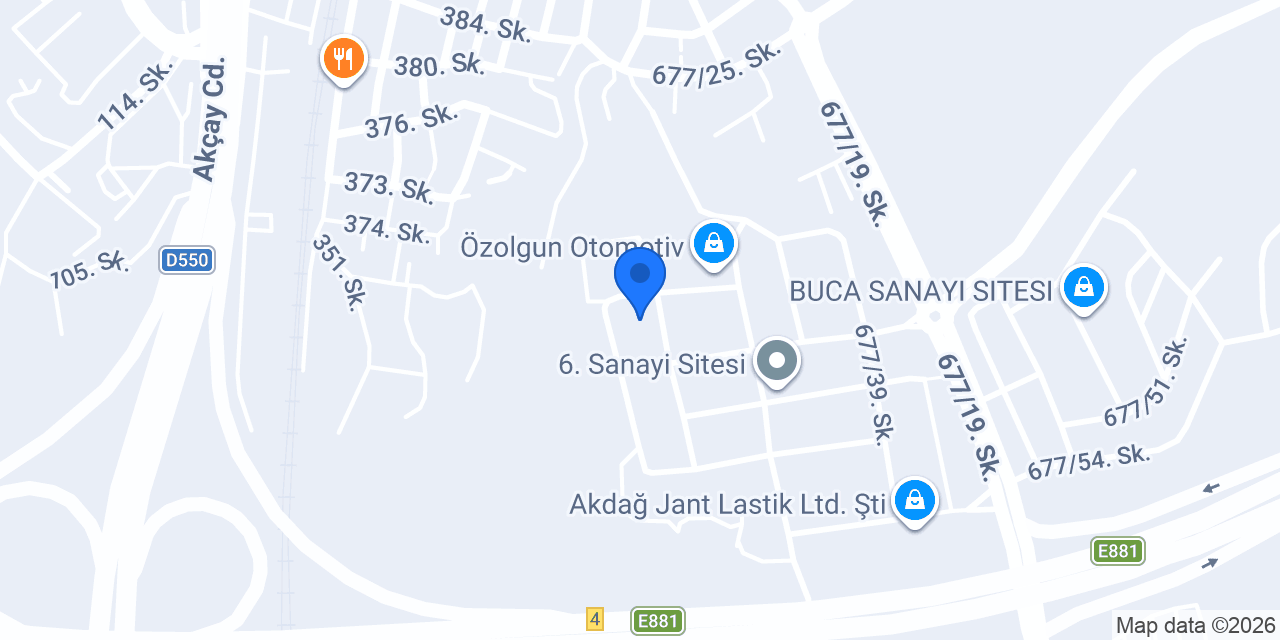 Erdinç Oto Özel Servis konumu