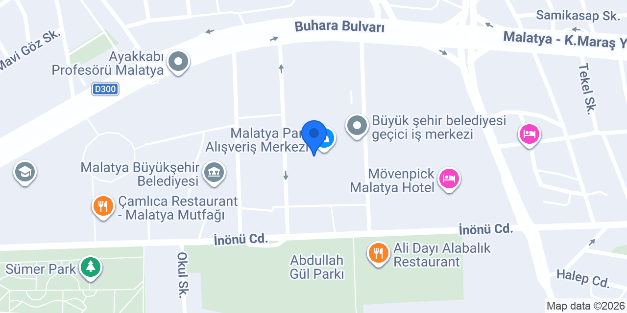 Yaman Lostra -Malatya Park AVM konumu
