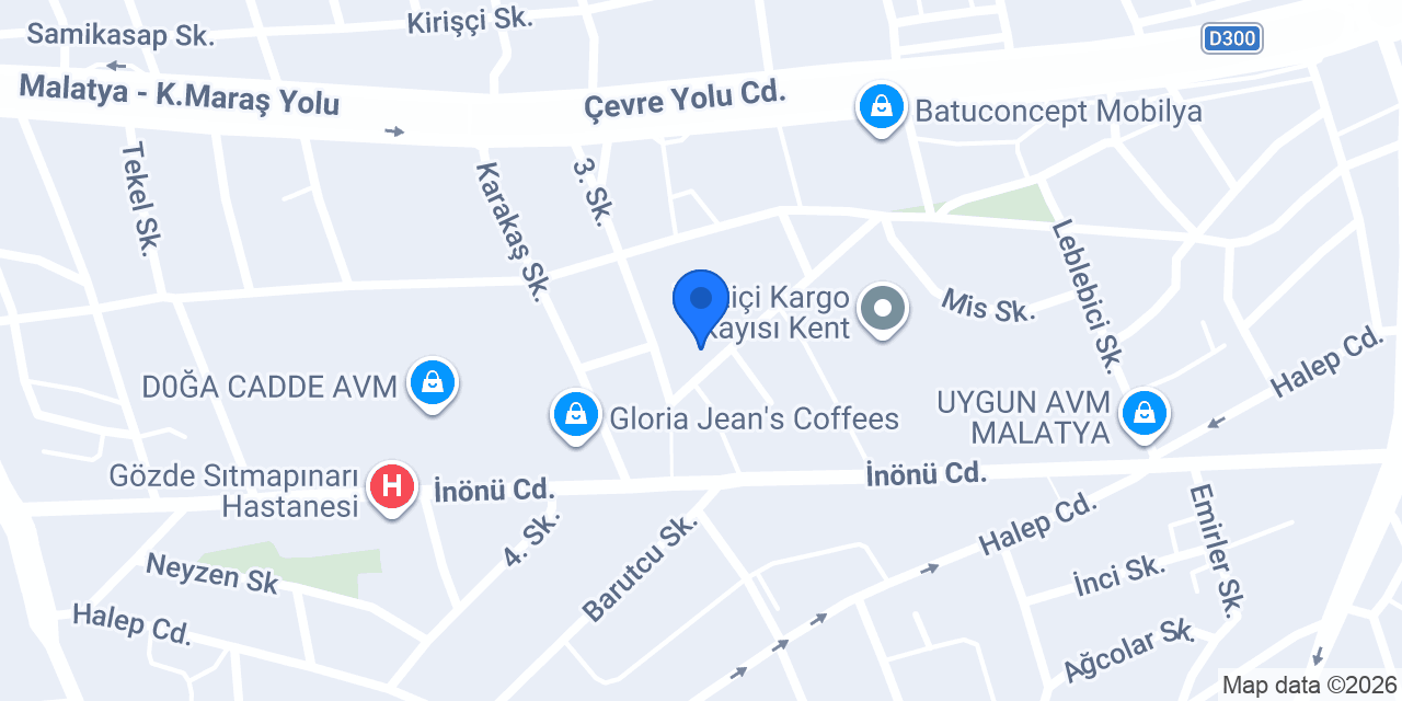 Malatya Game house İnternet Cafe konumu