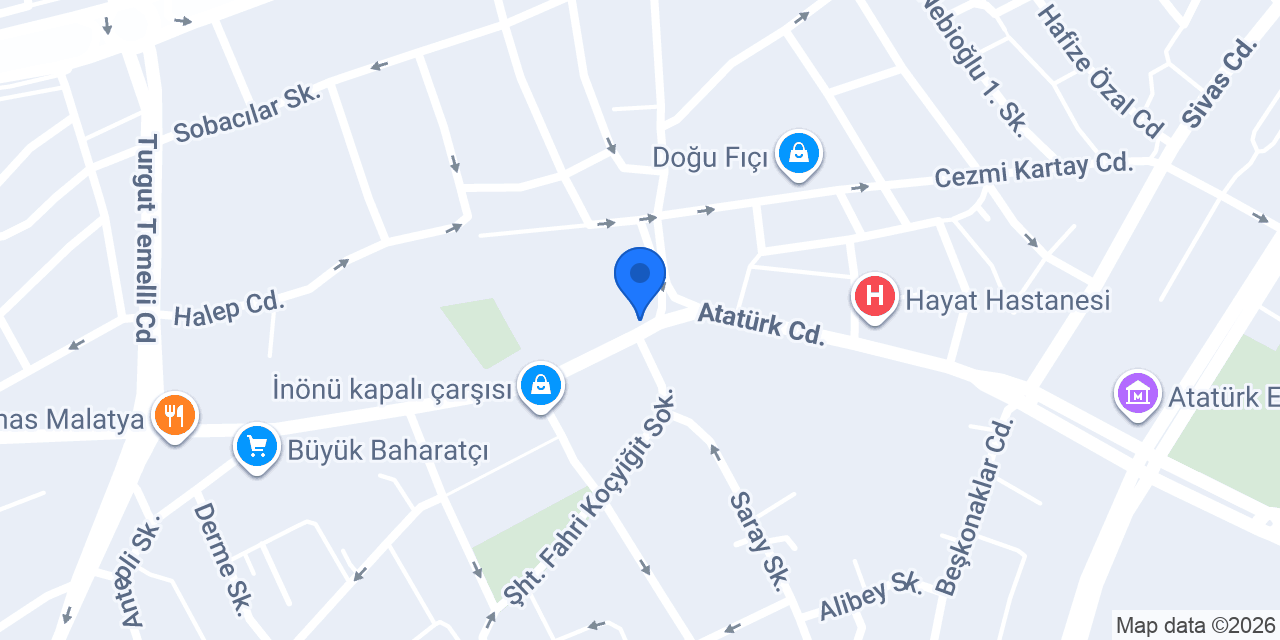 Öz Altın Optik konumu