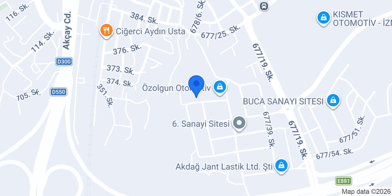 Çınar Oto konumu
