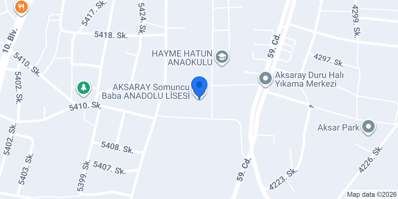 AKSARAY Somuncu Baba ANADOLU LİSESİ konumu