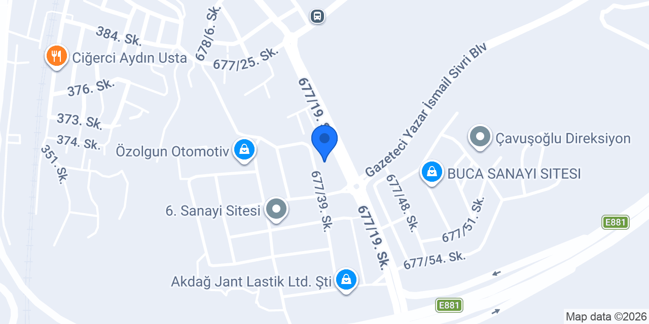 izpar oto yedek parça konumu