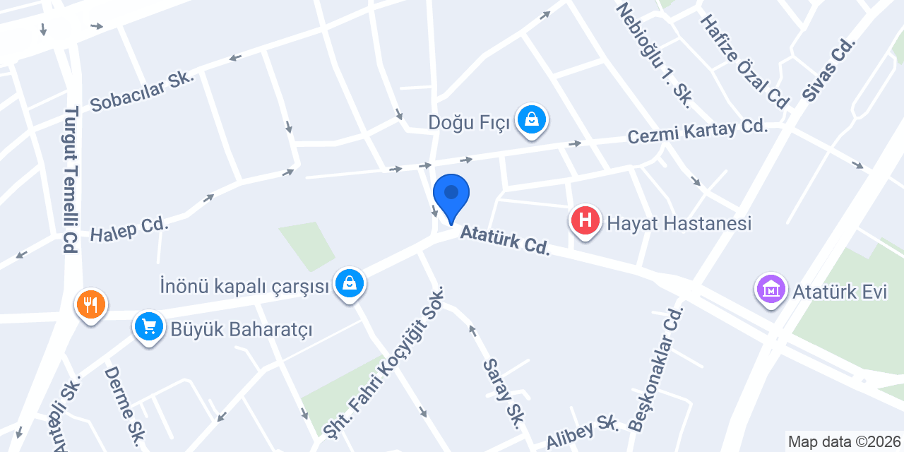 Malatya fayans ustası konumu