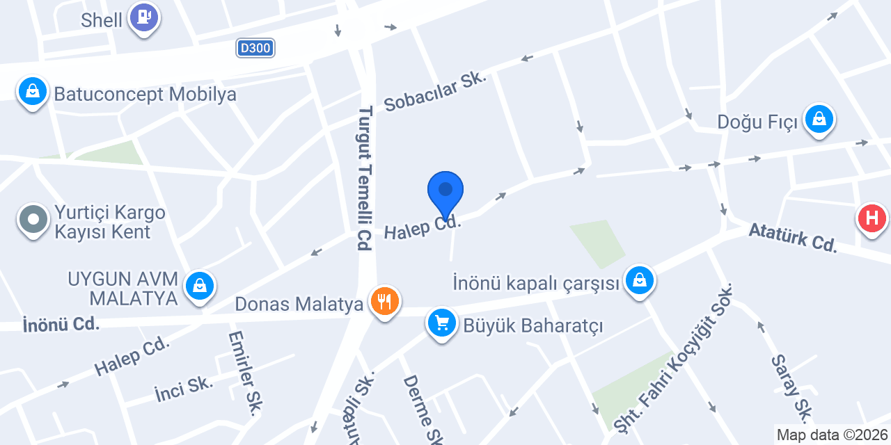 Malatya Apart Otel konumu