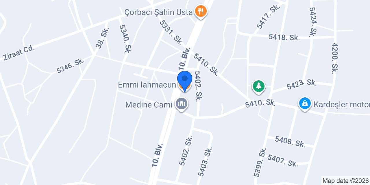 Emmi lahmacun konumu