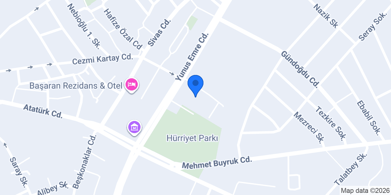 Malatya 100. Yıl İl Halk Kütüphanesi konumu