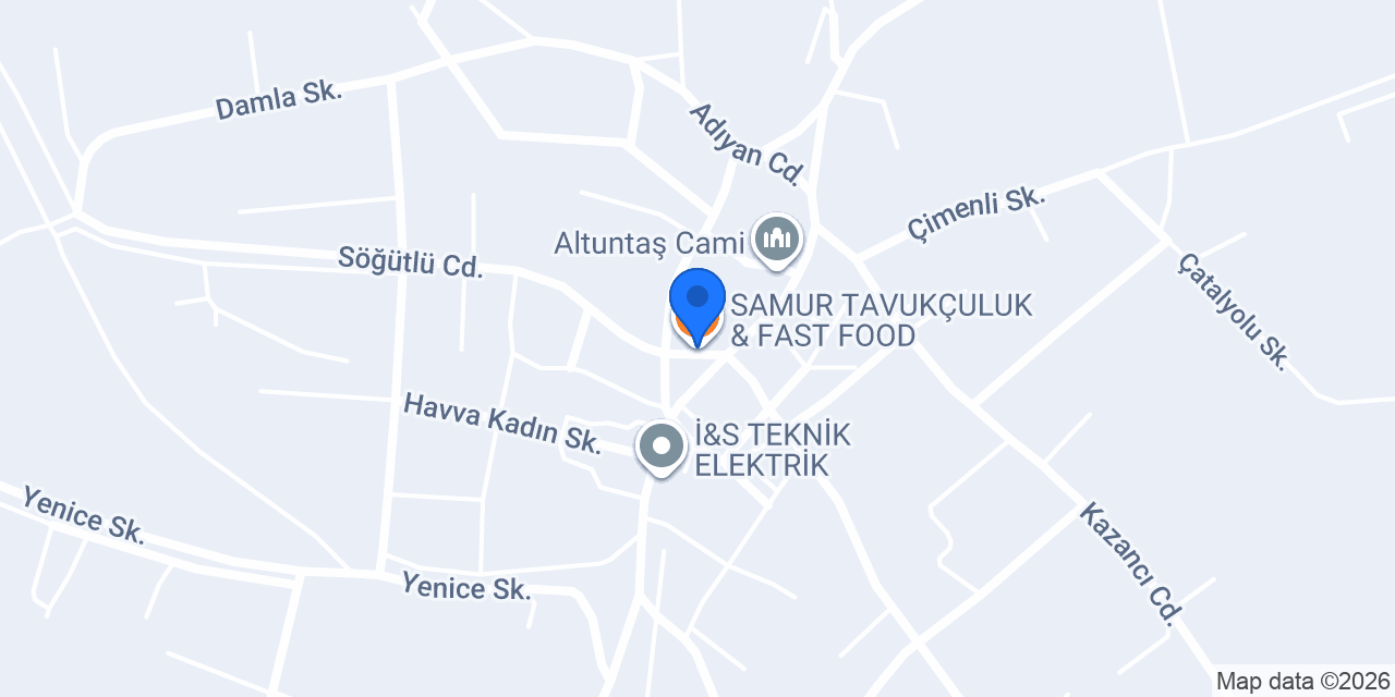 SAMUR TAVUKÇULUK & FAST FOOD konumu