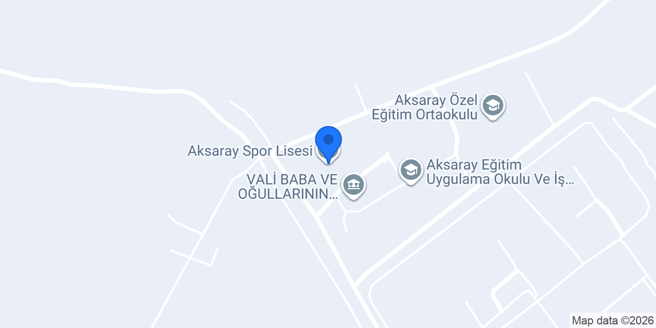 Aksaray Spor Lisesi konumu