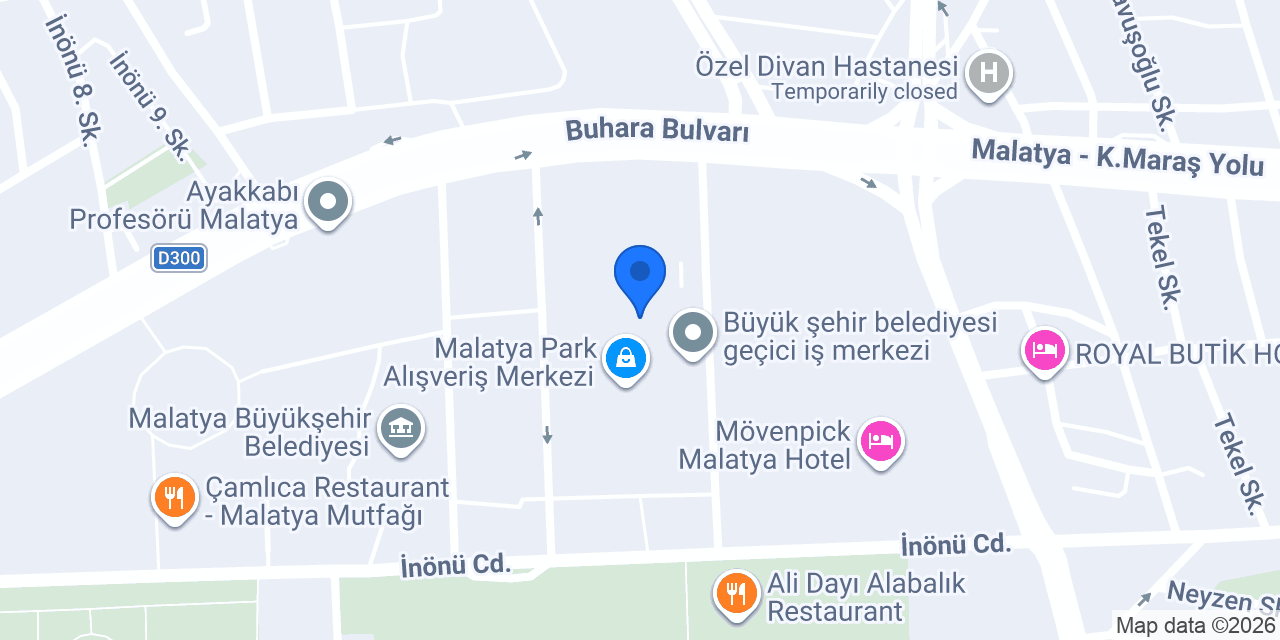 Alaçatı Muhallebicisi Malatya Park Avm konumu