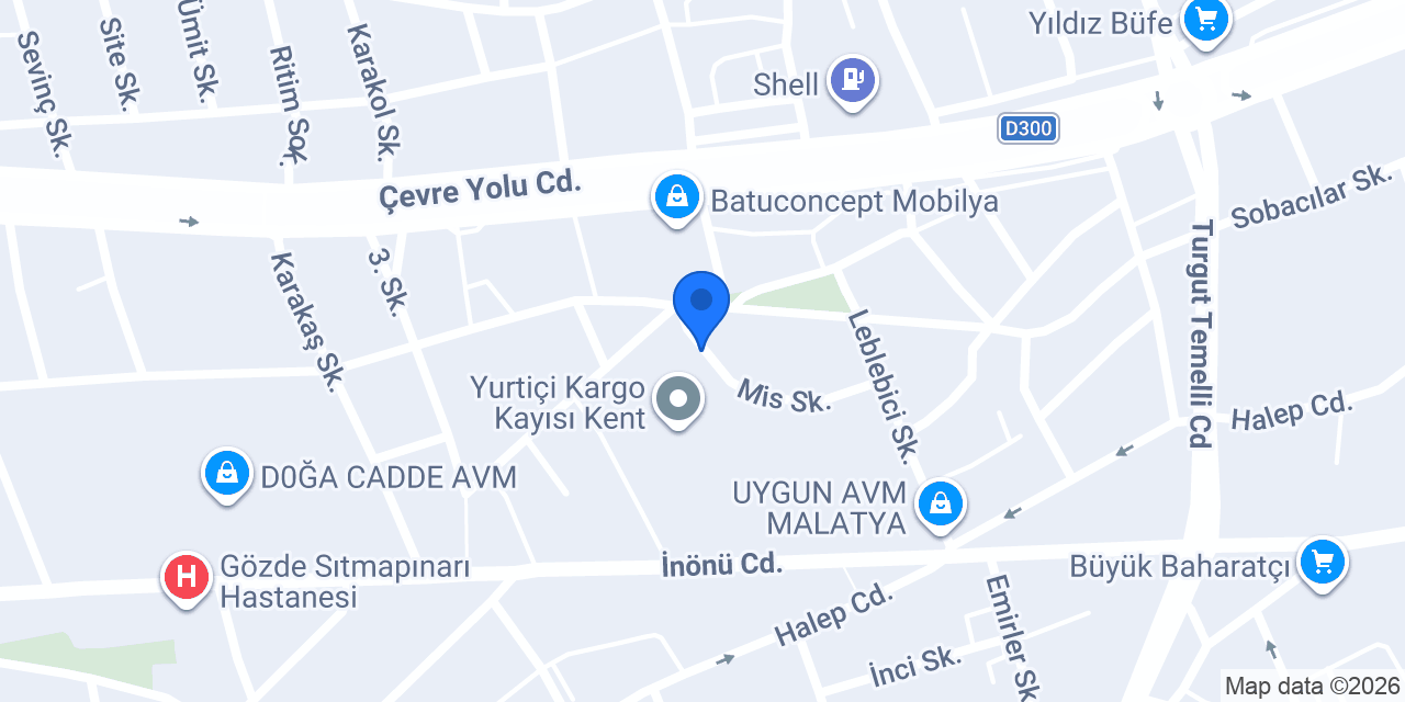 DYG DENGE YATIRIM GRUP İNŞ. A.Ş. konumu
