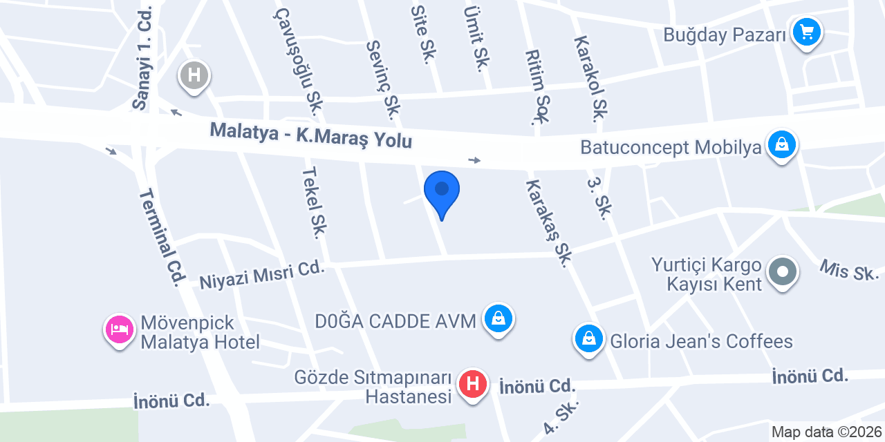 Beyazıt Anahtar Çilingir Malatya konumu