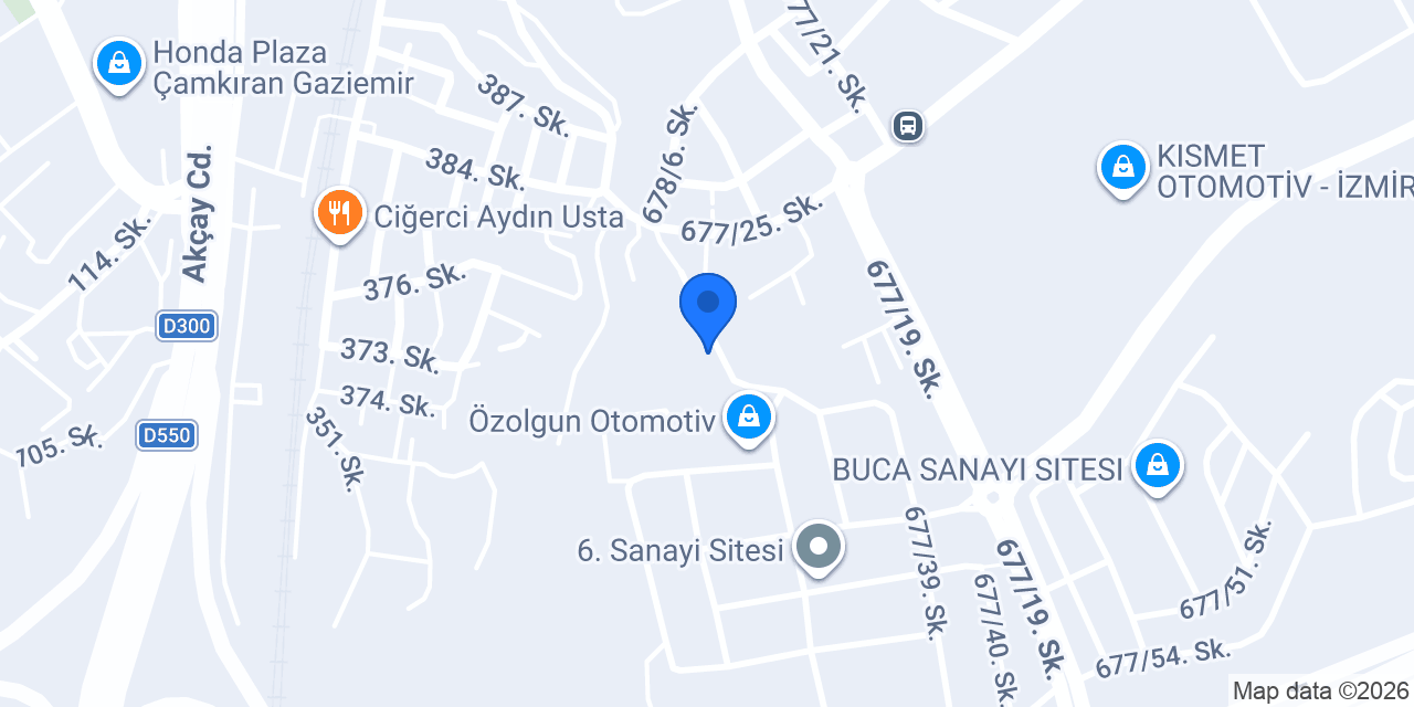Cem Özçelik Otomotiv konumu