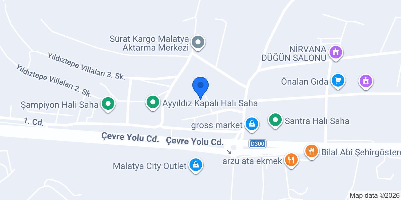 Malatya Anadolu Lisesi konumu