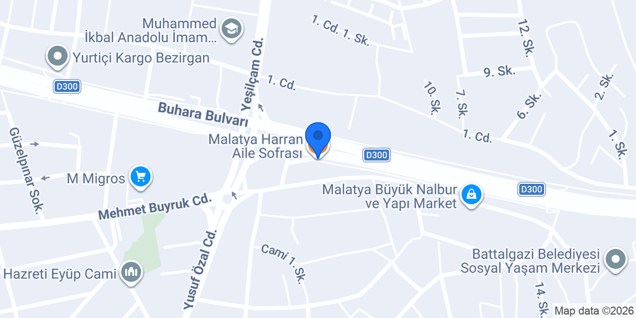 Malatya Harran Aile Sofrası konumu