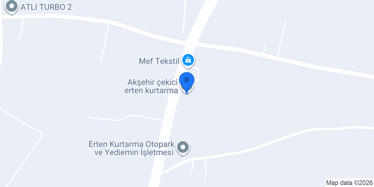 Akşehir çekici erten kurtarma konumu