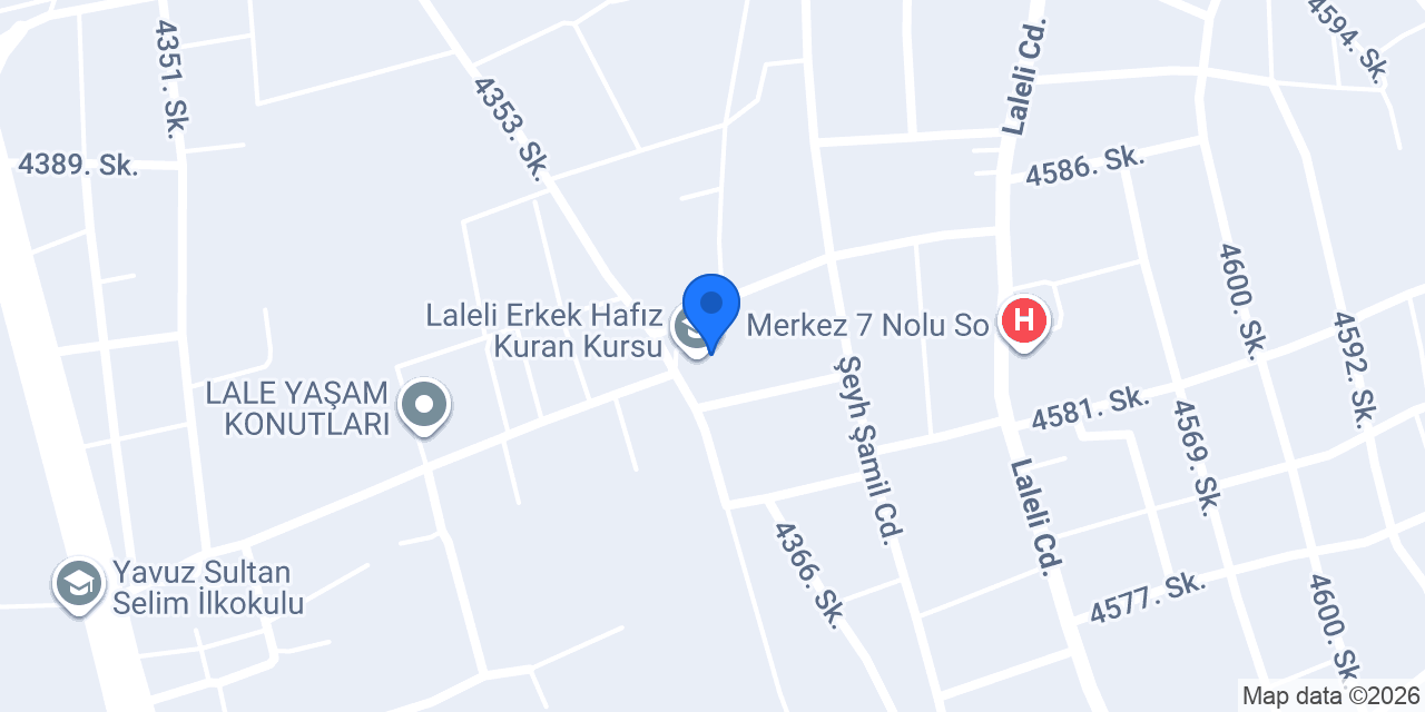 Laleli Erkek Hafız Kuran Kursu konumu