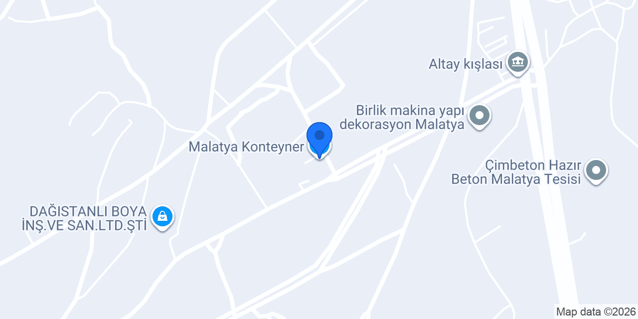 Malatya Konteyner konumu