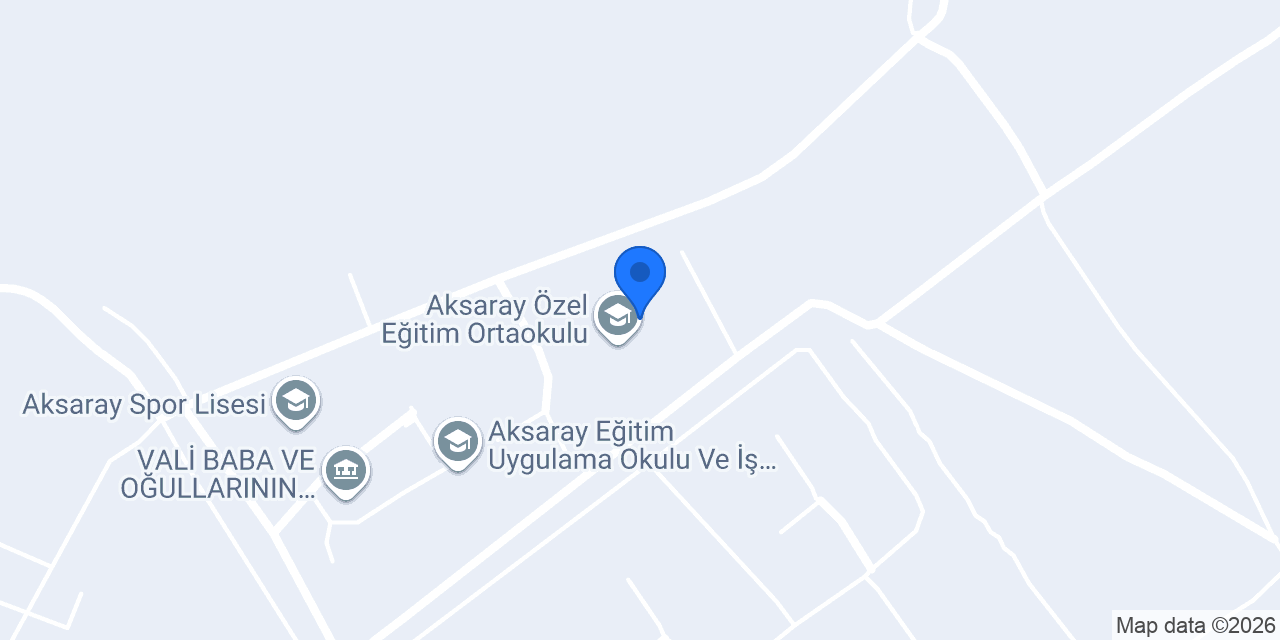 Aksaray Özel Eğitim Mesleki Eğitim Merkezi konumu