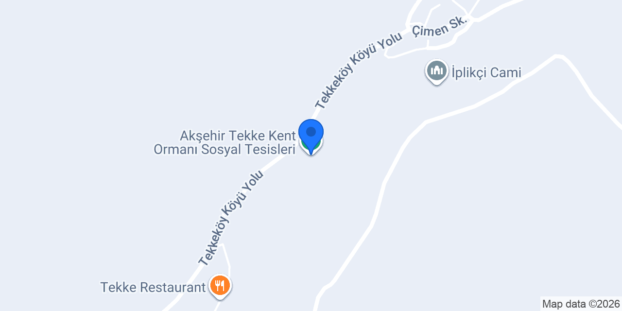 Akşehir Tekke Kent Ormanı Sosyal Tesisleri konumu