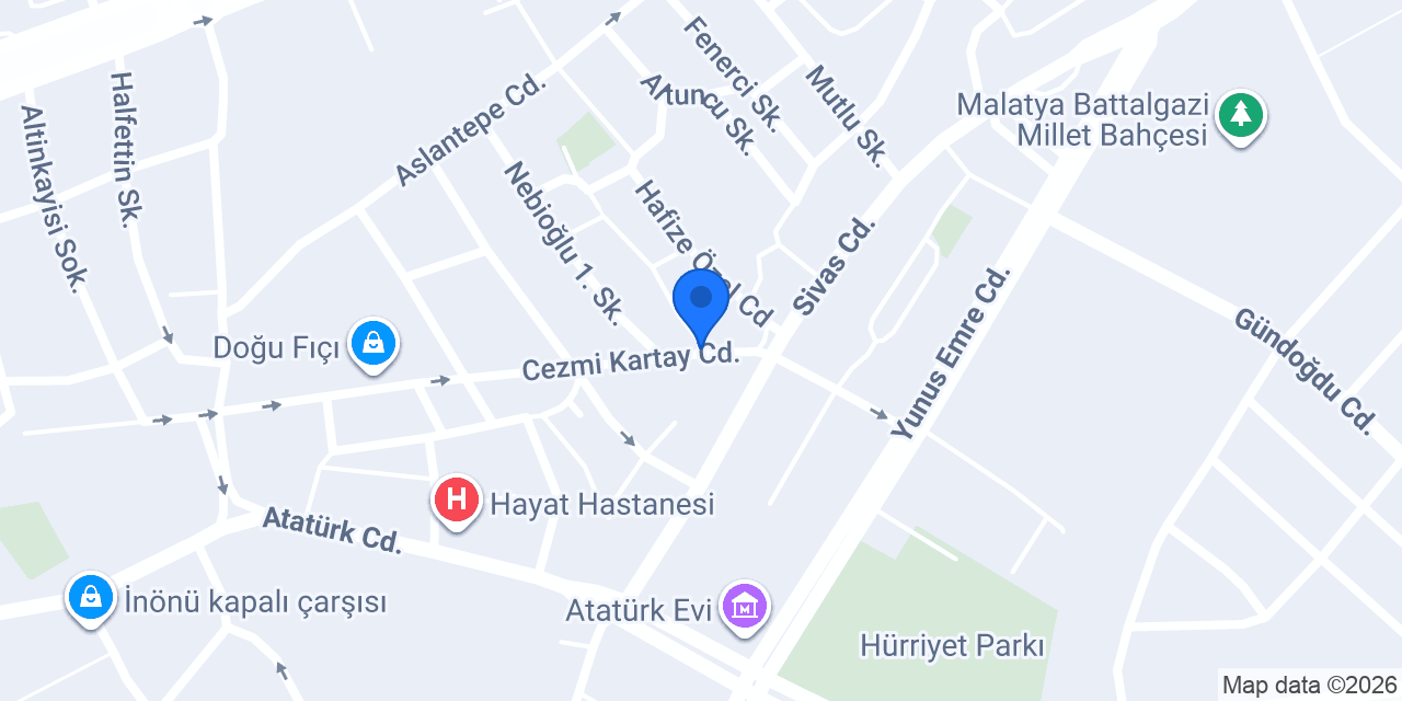 Dönmezler Mobilya Malatya konumu