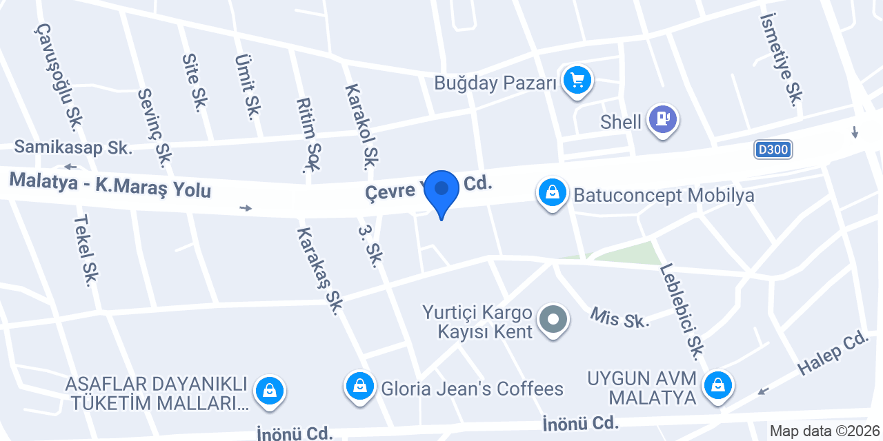 Garanti BBVA Malatya Şubesi konumu