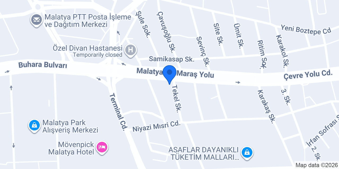VakıfBank Malatya Çevreyolu Şubesi konumu