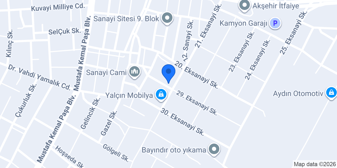 Dinçel Alüminyum konumu