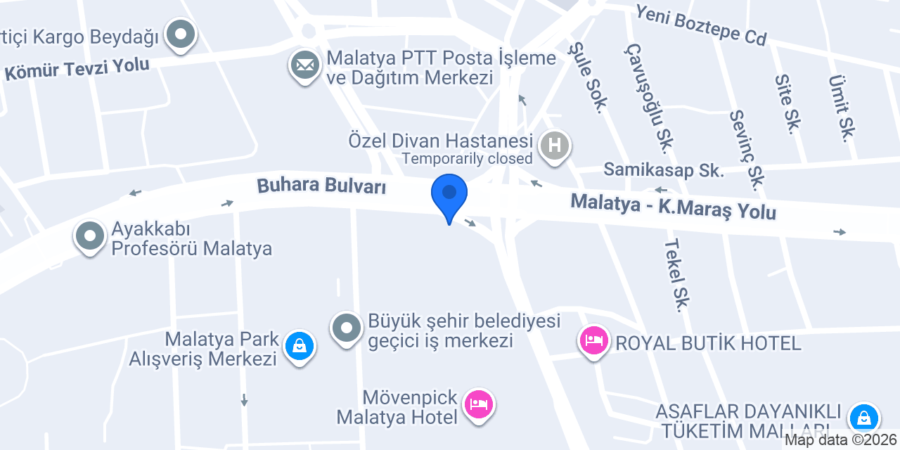 Eminevim Malatya Şube konumu