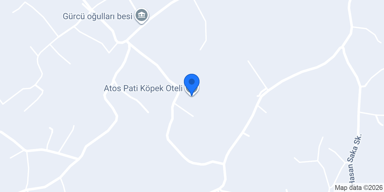 Atos Pati Köpek Oteli konumu