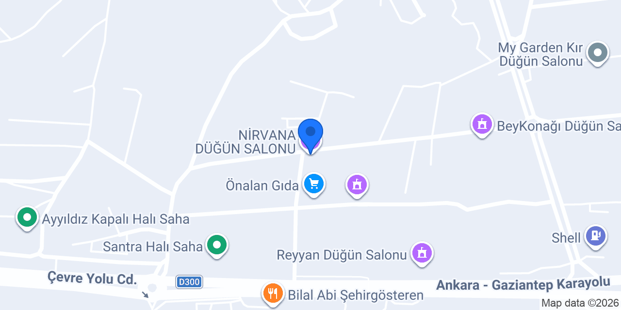 NİRVANA DÜĞÜN SALONU konumu