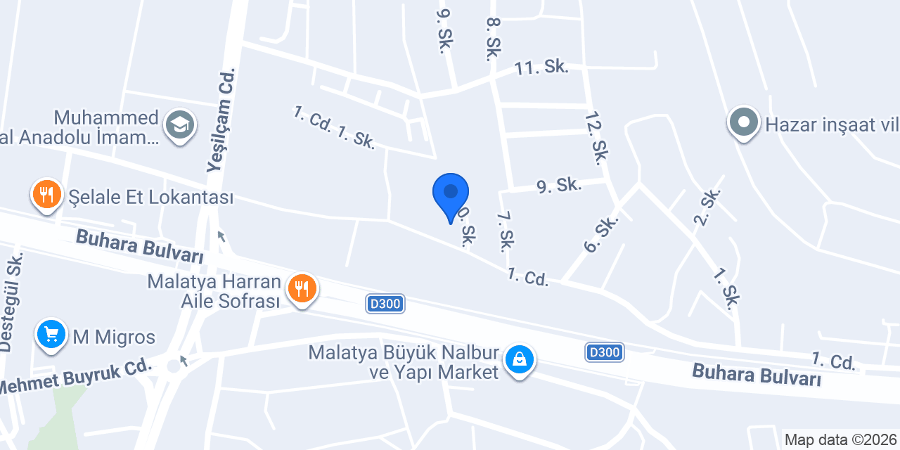 Malatya Kanuni İlkokulu konumu