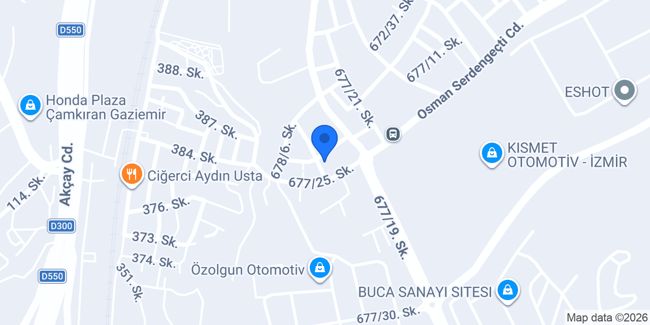 Atabay Oto Yedek Parça konumu