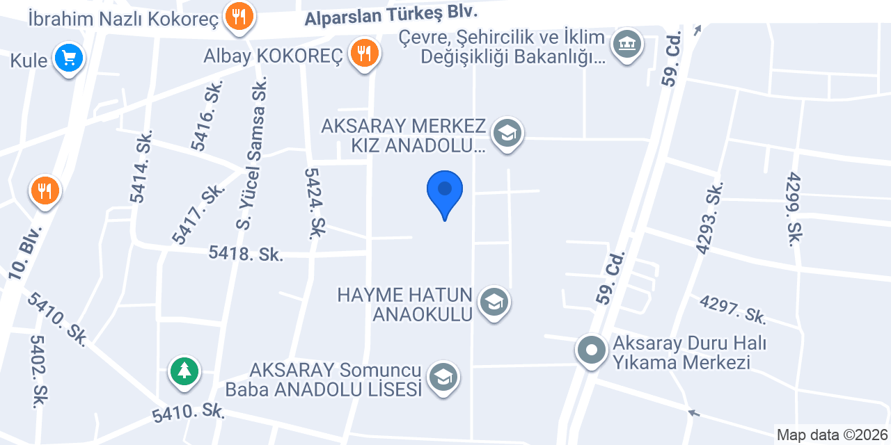 Aksaray 23 Nisan İlkokulu konumu
