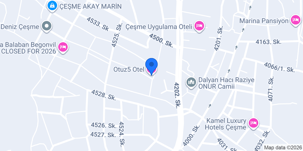 Otuz5 Otel konumu
