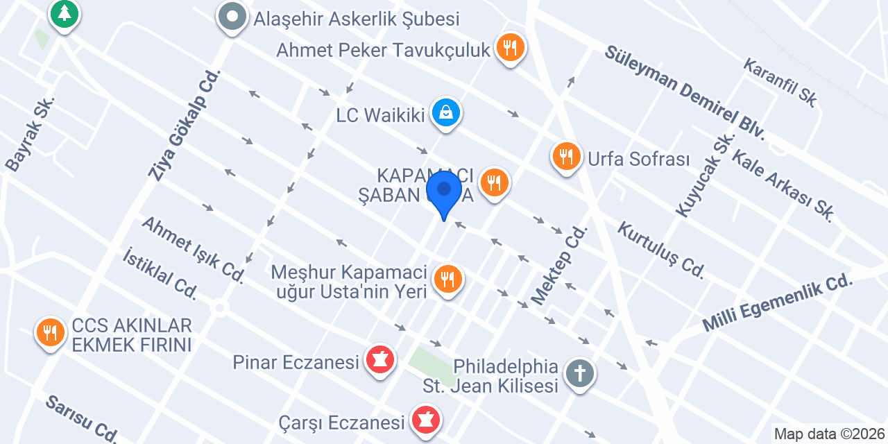 Alâ cicekcilik konumu