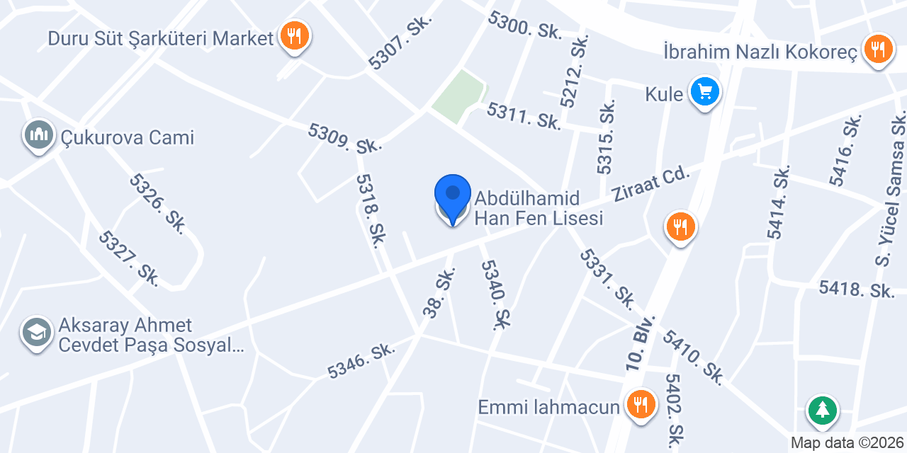 Abdülhamid Han Fen Lisesi konumu