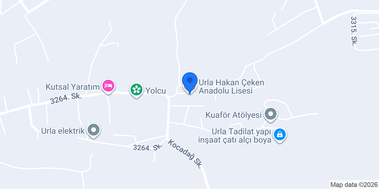 Urla Hakan Çeken Anadolu Lisesi konumu