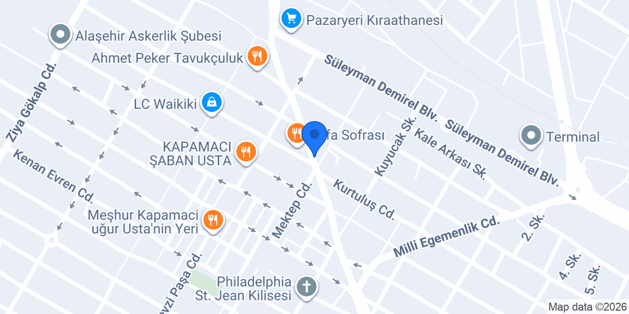 Sürat Kargo Alaşehir Şube konumu