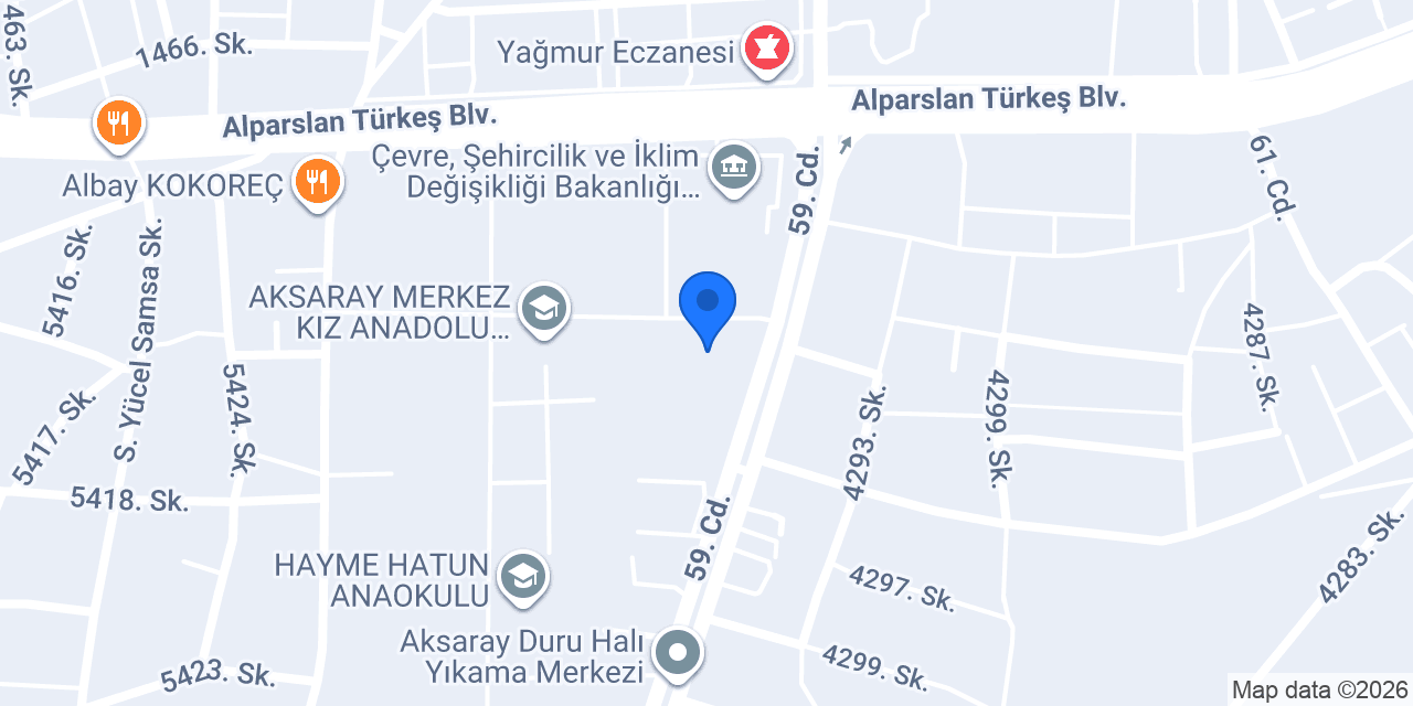 Aksaray Halk Sağlığı Laboratuvarı konumu