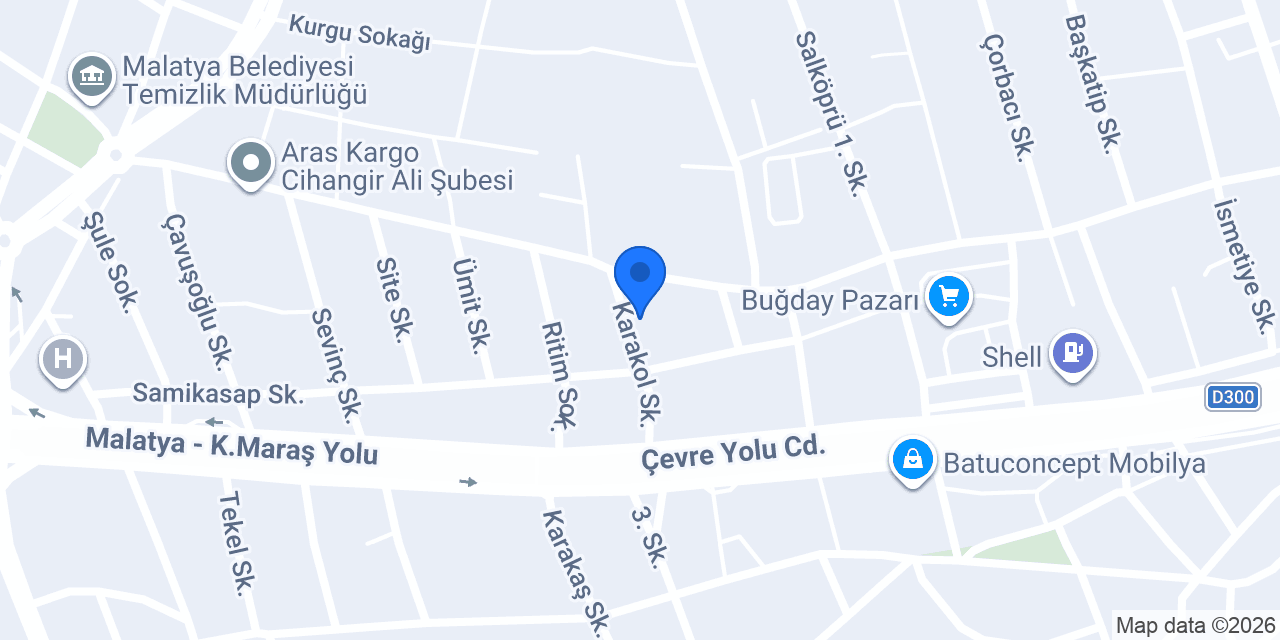 MALATYA USTA YAPI DEKORASYON 2 konumu